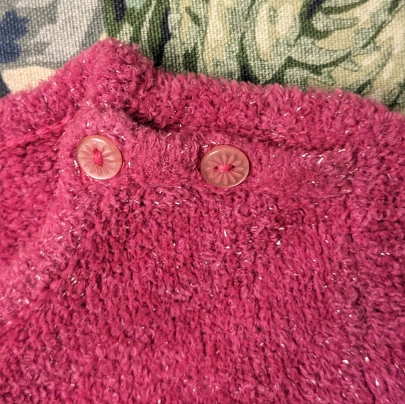 2pc Kobe Kids by Crystal Kobe Sparkle Pink Knit Heart Sweater Leggings 12 months - Picture 6 of 10